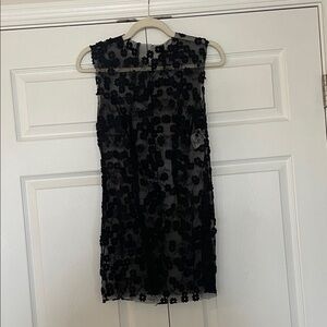 Elegant Black Floral Mini Dress #146